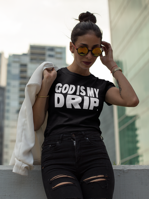 Black Drip (white) Short Sleeve GODISMYDRIP T-Shirt
