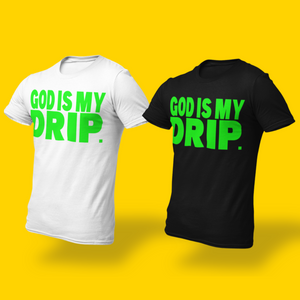 Neon “Flavors” Drip (neon yellow, neon green, neon blue, neon pink) Short Sleeve GODISMYDRIP T-Shirt