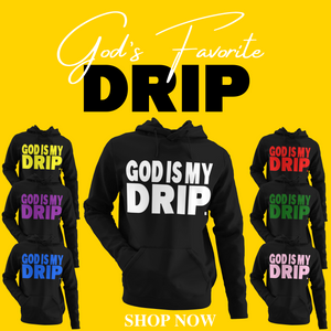 “GOD’S FAVORITE HOODIE” Drip (white, purple, yellow, blue, red, green, pink) long sleeve GODISMYDRIP Hoodie
