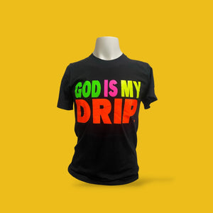 Highlight Of My Life Drip (fluorescent green, pink, yellow & orange) Short Sleeve GODISMYDRIP T-Shirt